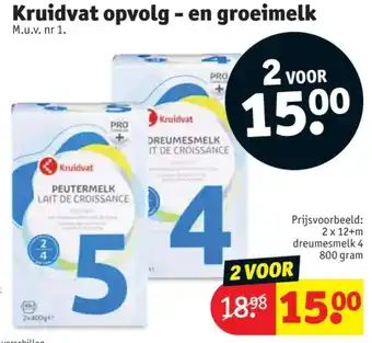 Kruidvat Kruidvat opvolg en groeimelk aanbieding