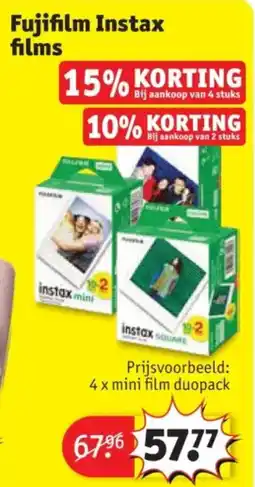 Kruidvat Fujifilm Instax films aanbieding