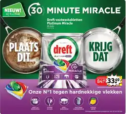 Kruidvat Dreft vaatwastabletten Platinum Miracle aanbieding