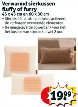 Kruidvat Verwarmd sierkussen fluffy of furry aanbieding