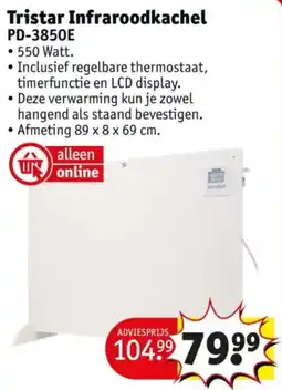 Kruidvat Tristar Infraroodkachel PD-3850E aanbieding