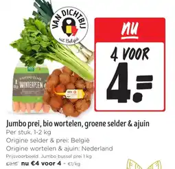 Jumbo Jumbo prei, bio wortelen, groene selder & ajuin aanbieding