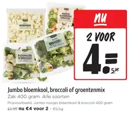Jumbo Jumbo bloemkool, broccoli of groentenmix aanbieding