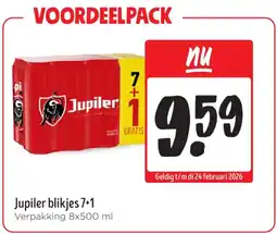 Jumbo Jupiler blikjes 7+1 aanbieding