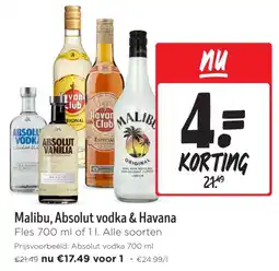 Jumbo Malibu, Absolut vodka & Havana aanbieding