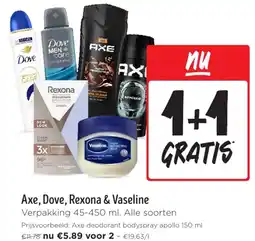 Jumbo Axe, Dove, Rexona & Vaseline aanbieding