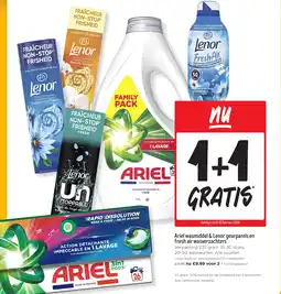 Jumbo Ariel wasmiddel & Lenor geurparels en fresh air wasverzachters aanbieding
