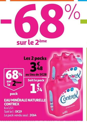 Auchan Eau Minérale Naturelle Contrex aanbieding