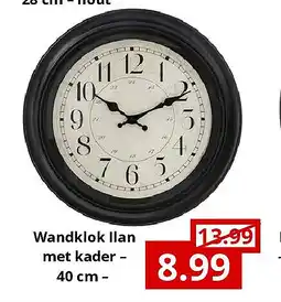 NH Market Wandklok Ilan met kader – 40 cm – aanbieding