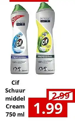 NH Market Cif Schuur middel Cream 750 ml aanbieding