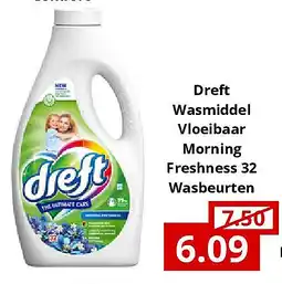 NH Market Dreft Wasmiddel Vloeibaar Morning Freshness 32 Wasbeurten aanbieding