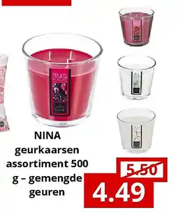 NH Market NINA geurkaarsen assortiment 500 g – gemengde geuren aanbieding