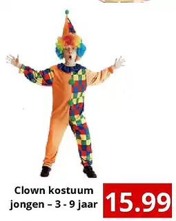 NH Market Clown kostuum jongen – 3 - 9 jaar aanbieding