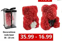 NH Market Decoratieve rode beer 35 - 23 cm aanbieding