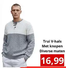 NH Market Trui V-hals Met knopen Diverse maten aanbieding