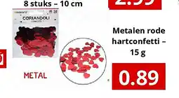NH Market Metalen rode hartconfetti aanbieding