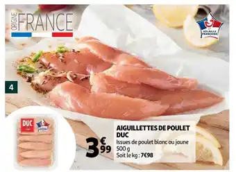 Auchan Aiguillettes De Poulet Duc aanbieding