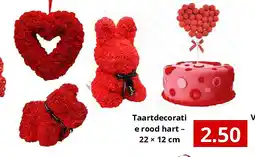NH Market Taartdecorati e rood hart – 22 × 12 cm aanbieding