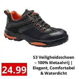 NH Market S3 Veiligheidsschoen – 100% Metaalvrij | Elegant, Comfortabel & Waterdicht aanbieding