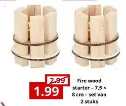 NH Market Fire wood starter – 7,5 × 8 cm – set van 2 stuks aanbieding