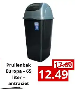 NH Market Prullenbak Europa – 65 liter – antraciet aanbieding