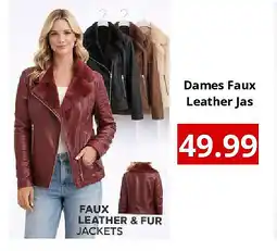 NH Market Dames Faux Leather Jas aanbieding