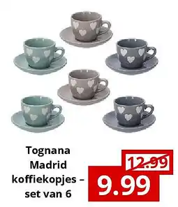 NH Market Tognana Madrid koffiekopjes – set van 6 aanbieding
