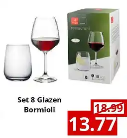 NH Market Set 8 Glazen Bormioli aanbieding