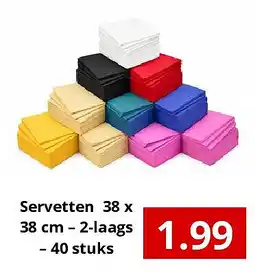 NH Market Servetten 38 x 38 cm – 2-laags – 40 stuks aanbieding