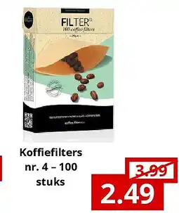 NH Market Koffiefilters nr. 4 – 100 stuks aanbieding