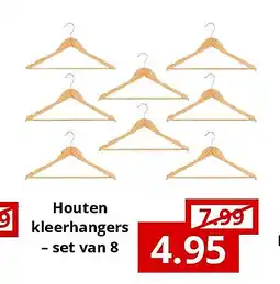 NH Market Houten kleerhangers – set van 8 aanbieding