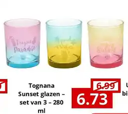 NH Market Tognana Sunset glazen – set van 3 – 280 ml aanbieding