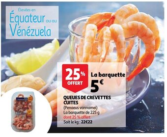 Queues De Crevettes Cuites