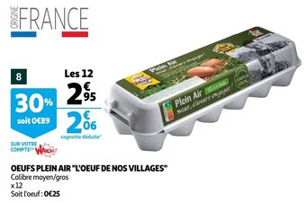 Auchan Oeufs Plein Air "L'oeuf De Nos Villages" aanbieding