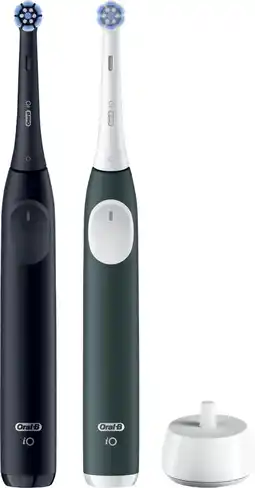Coolblue Oral-B iO 2 Zwart en Groen Duo Pack aanbieding
