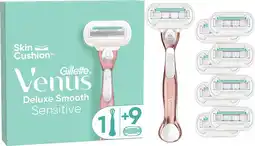 Coolblue Gillette Venus Deluxe Smooth Sensitive + 9 Navulmesjes aanbieding