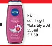 Kruidvat Nivea douchegel Waterlily & Oil 250 ml aanbieding