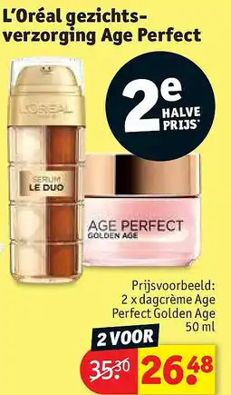 Kruidvat L’Oréal gezichtsverzorging Age Perfect aanbieding