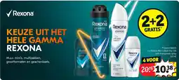 Kruidvat 4 x Rexona Men Cobalt Dry 72h anti-transpirant spray 150 ml aanbieding
