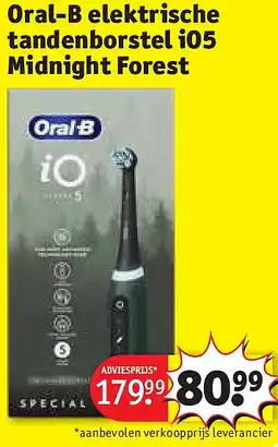 Kruidvat Oral-B elektrische tandenborstel iO5 Midnight Forest aanbieding