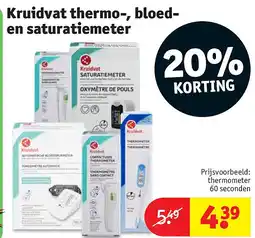 Kruidvat Kruidvat thermo-, bloeden saturatiemeter aanbieding