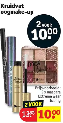 Kruidvat 2 x mascara Extreme Wear Tubing aanbieding