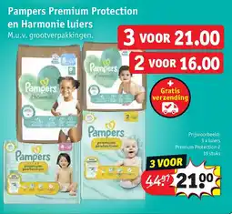 Kruidvat 3 x luiers Premium Protection 2 35 stuks aanbieding