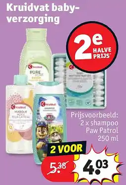 Kruidvat 2 x shampoo Paw Patrol 250 ml aanbieding