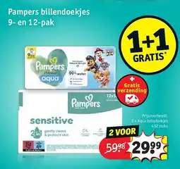 Kruidvat 2 x Aqua babydoekjes 43 aanbieding