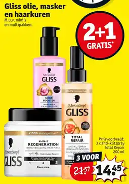 Kruidvat 3 x anti-klitspray Total Repair 200 ml aanbieding