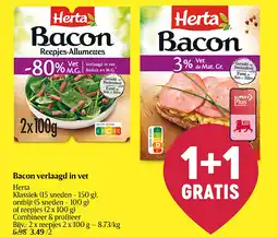 Delhaize Bacon verlaagd in vet aanbieding