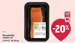 Delhaize Biozalmfilet zonder vel aanbieding