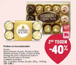 Delhaize Pralines of chocoladetablet aanbieding