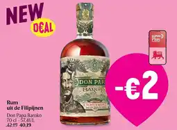 Delhaize Don Papa Baroko Rum uit de Filipijnen aanbieding